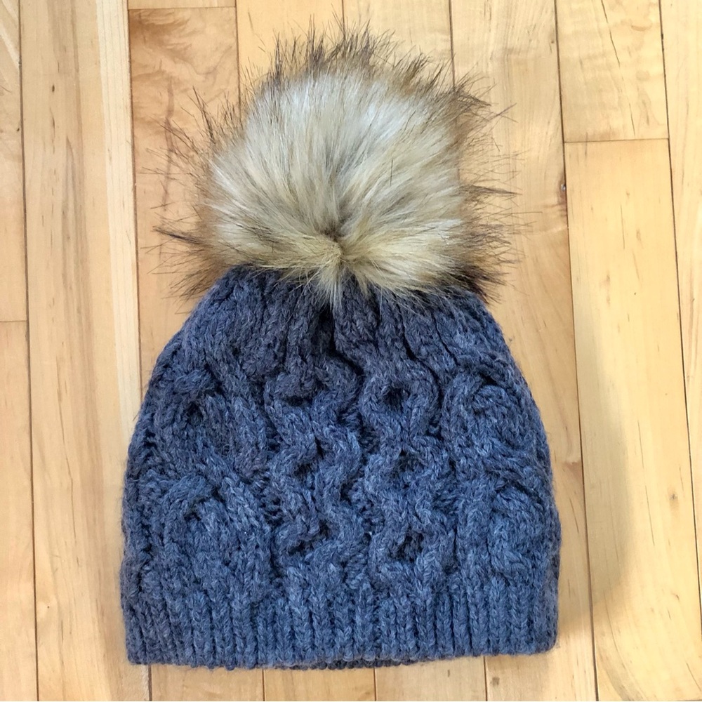 Etereo Gray Toque / Beanie Acrylic Wool Blend Fabric